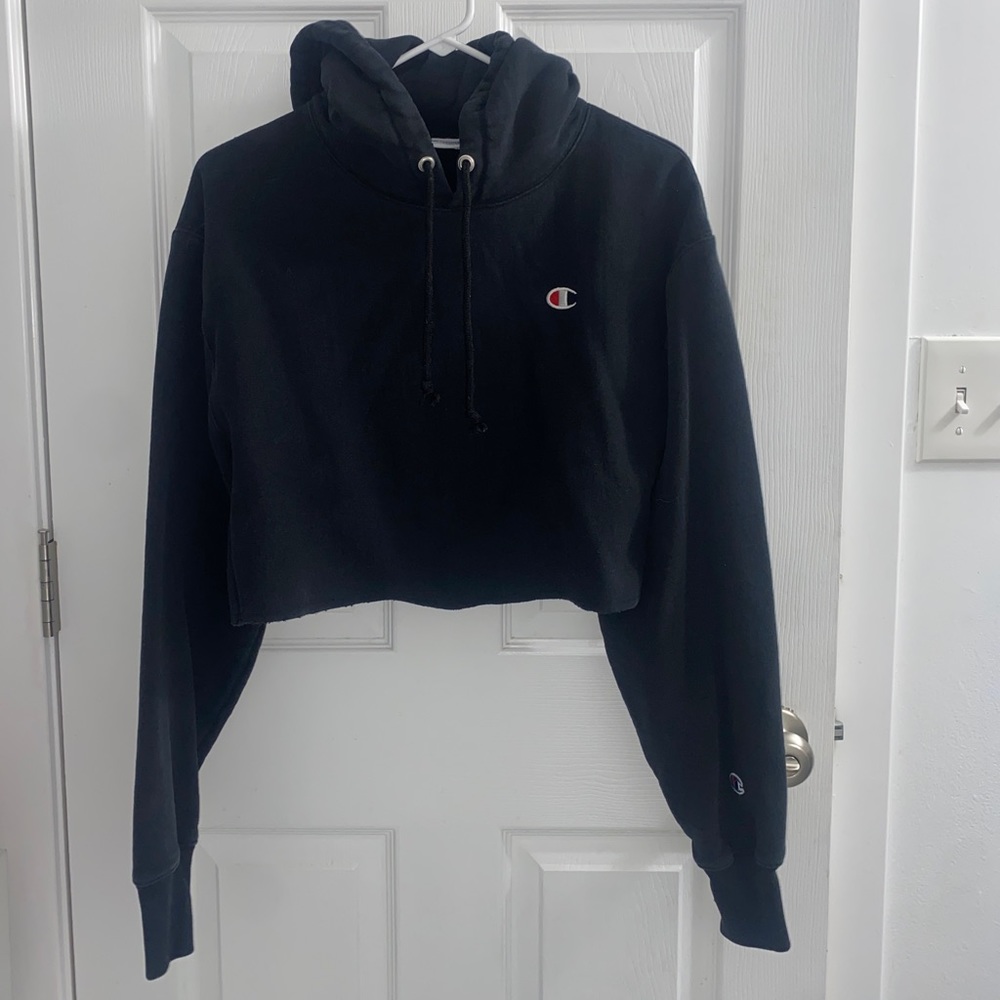 champion reverse weave crop hoodie